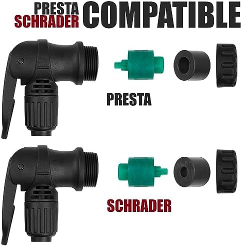 Petite Dark Grey Floor Pump with Gauge — photo 3