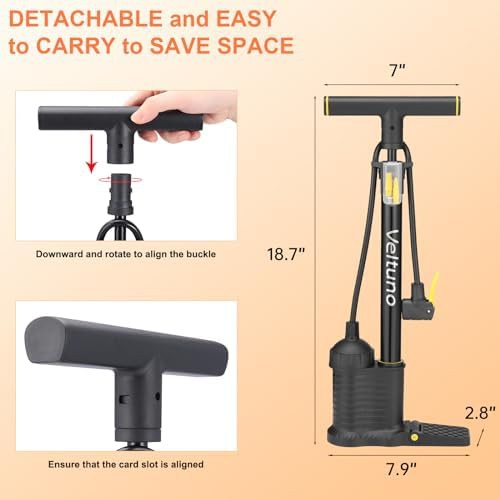High pressure floor pump with boost device — photo 4