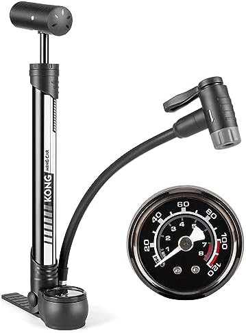 Black and Gray Mini Pump with Gauge