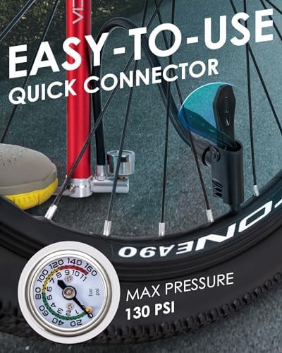 Mid Size Floor Pump with Pressure Gauge — photo 4