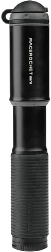Black aluminum race rocket mini pump