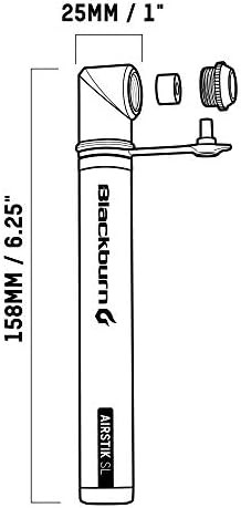 Black airstik sl compact presta pump — photo 4