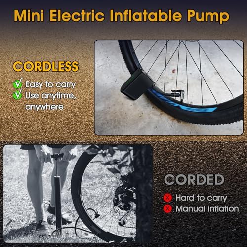 Rechargeable electric mini bike pump 100 PSI — photo 5