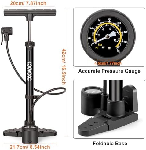 Analog Gauge Floor Pump 160 PSI — photo 4