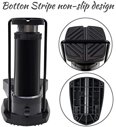 Black Motorcycle Foot Pump with Gauge — photo 5