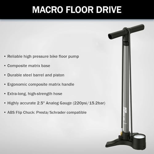 Macro floor drive high pressure bicycle pump — photo 3