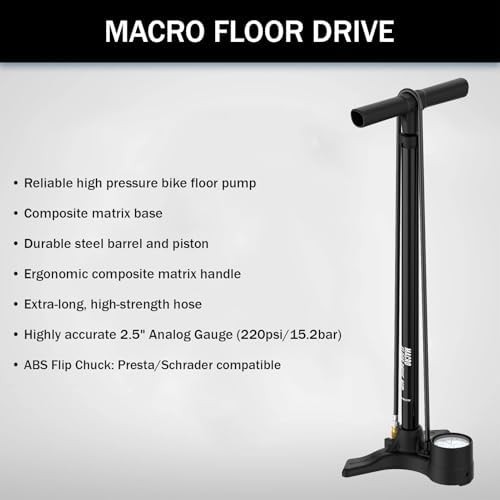 Macro floor drive black pump with gauge — photo 3