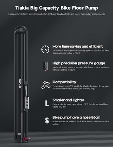 High Pressure Floor Pump with Gauge — photo 3