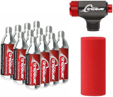 CO2 inflator with twelve threaded cartridges