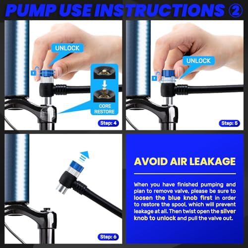 Mountain Bike Shock Pump with 400 PSI Gauge — photo 4