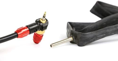 CNC floor drive black bicycle pump with gauge — photo 5