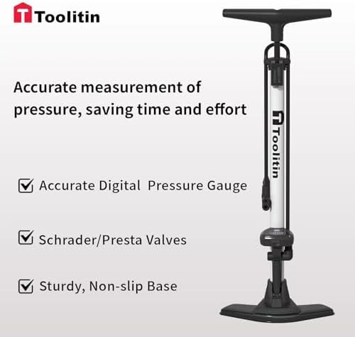 Aluminum Floor Pump with Digital Gauge — photo 4