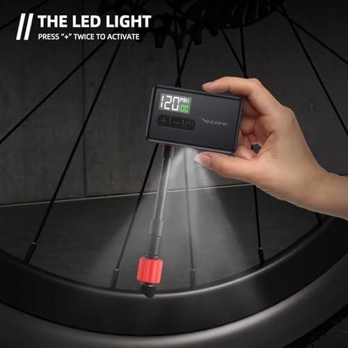 Tiny electric mini bike pump with auto stop — photo 4