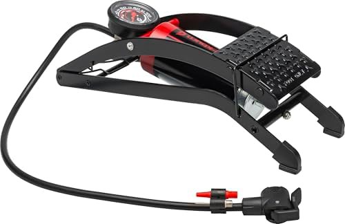 Steel Bicycle Foot Pump with Gauge