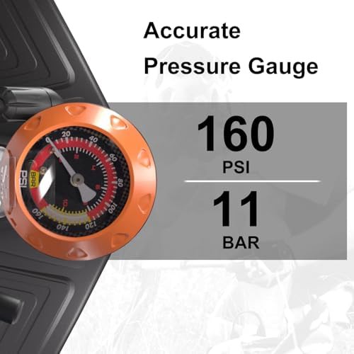 High pressure floor pump with gauge — photo 3