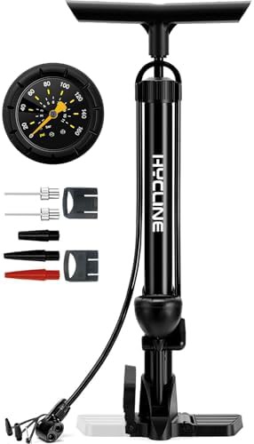 High Pressure Floor Pump with Dual Head