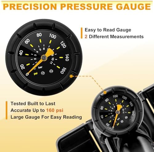 High Pressure Floor Pump with Dual Head — photo 4