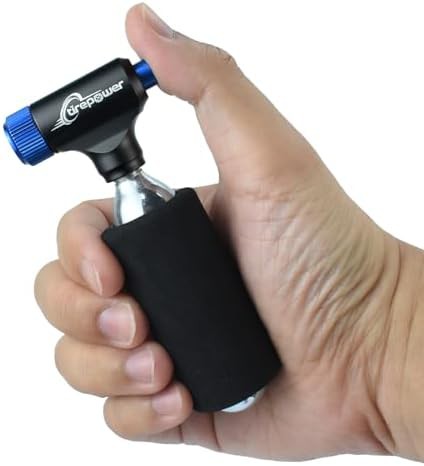 Black and blue alloy CO2 inflator