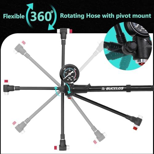 Aluminum suspension air fork shock pump — photo 5