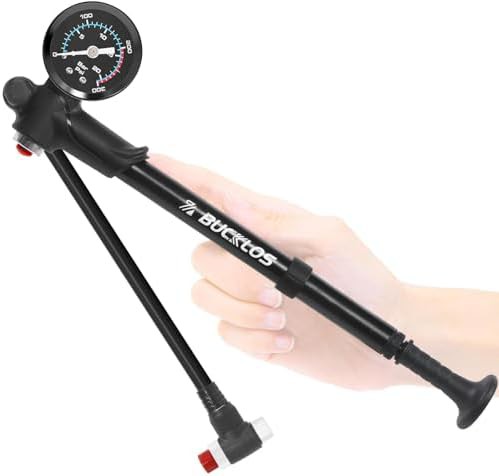 High pressure aluminum road bike shock pump