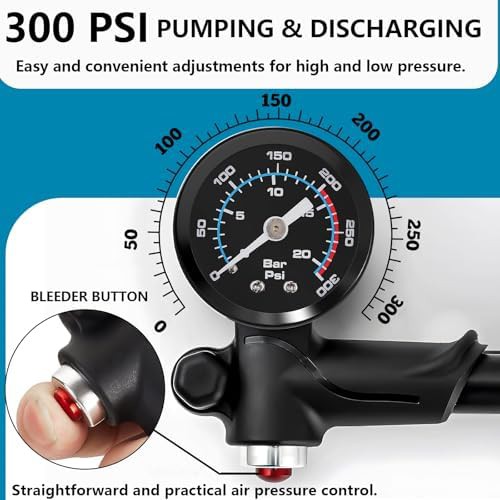 High pressure aluminum road bike shock pump — photo 3
