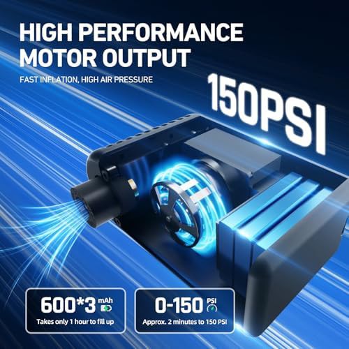 Aluminum 150 PSI Rechargeable Electric Pump — photo 3