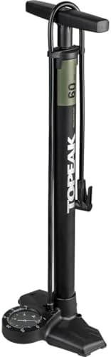 Steel mountain bike pump with gauge