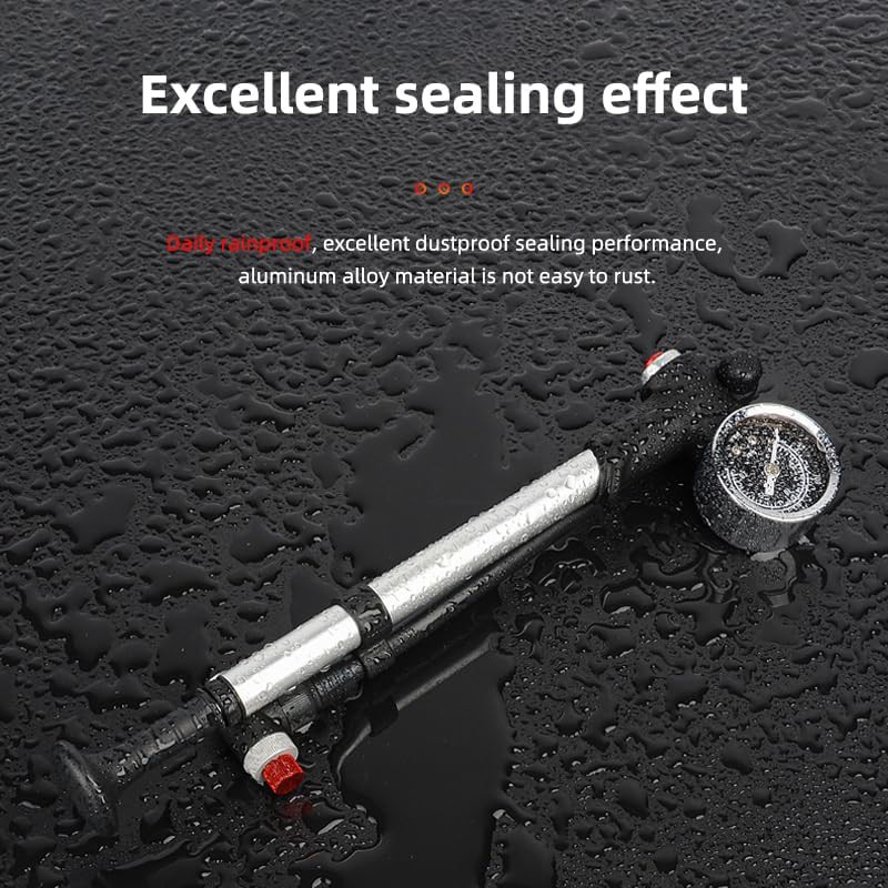 Silver High Pressure Shock Pump with Gauge — photo 5