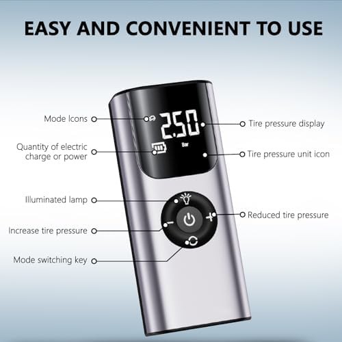 Cordless portable air compressor with gauge — photo 5