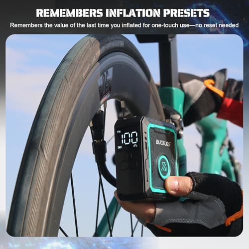 Mini electric portable road bike air pump — photo 5