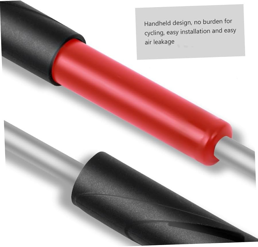Silver manual portable bicycle floor pump — photo 3