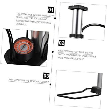 Multipurpose Air Valve Foot Pump with Gauge — photo 4