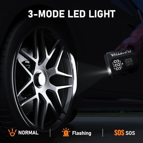 Black Electric Tire Inflator with LED Light — photo 5