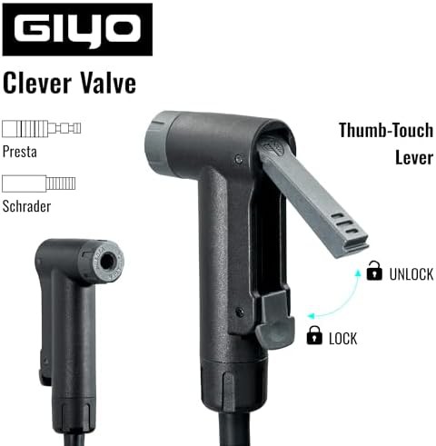 Steel Barrel Floor Pump with Dual Scale Gauge — photo 3