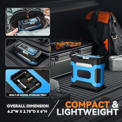 Blue Digital Tire Inflator with LED — photo 5