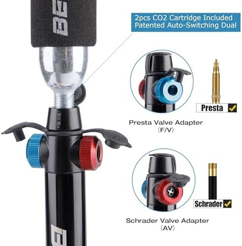 Mini Bike Pump with Integrated CO2 — photo 4