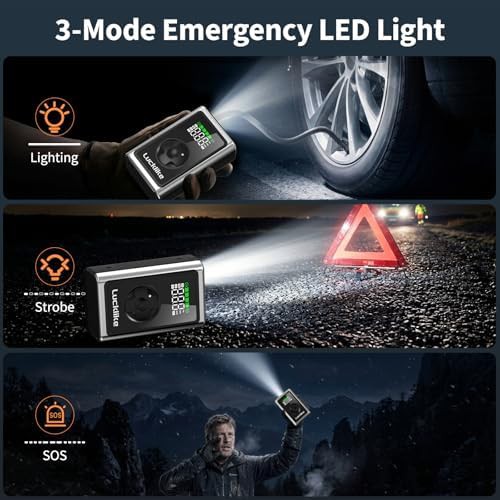Cordless tire inflator with LED light — photo 4