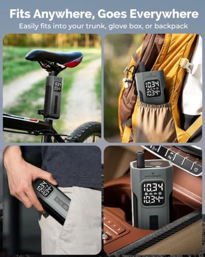 Electric mini bike pump with digital gauge — photo 5