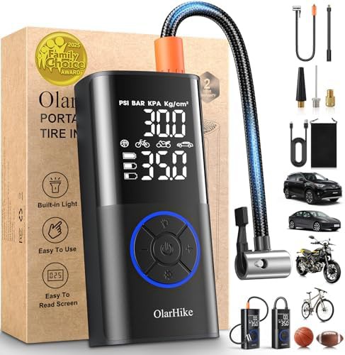 Electric Tire Inflator with LED Light