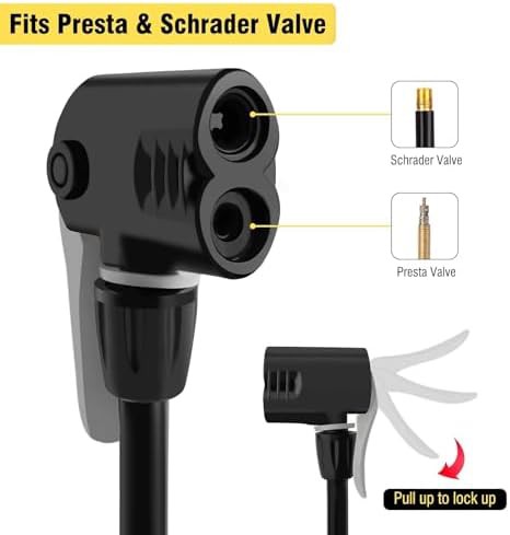 Black Portable Bicycle Hand Pump for Strollers — photo 4