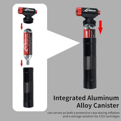 CO2 inflator with cartridge storage canister — photo 5