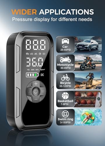 Cordless Electric Tire Inflator with LCD Display — photo 3
