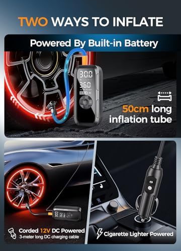 Cordless Electric Tire Inflator with LCD Display — photo 5
