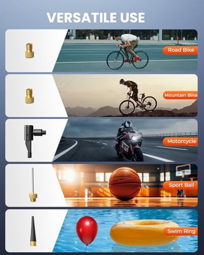 Black Portable Mini Road Bike Pump — photo 4