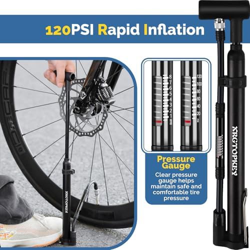 Mini Floor Pump with Integrated Gauge — photo 3