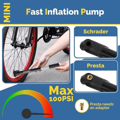Mini Pump with Flexible Hose 100 PSI — photo 3