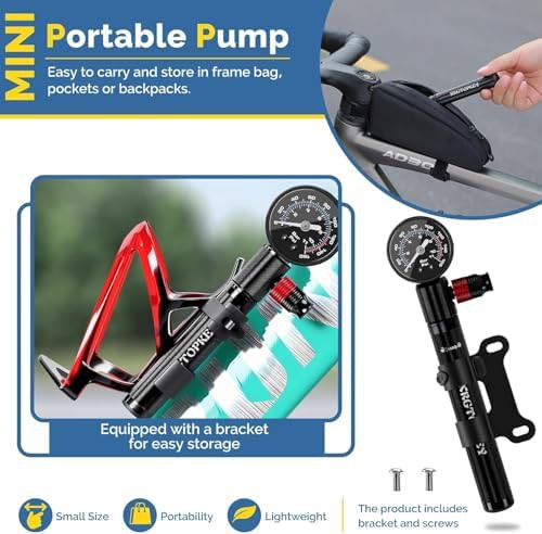 High Pressure Mini Pump with Gauge — photo 4