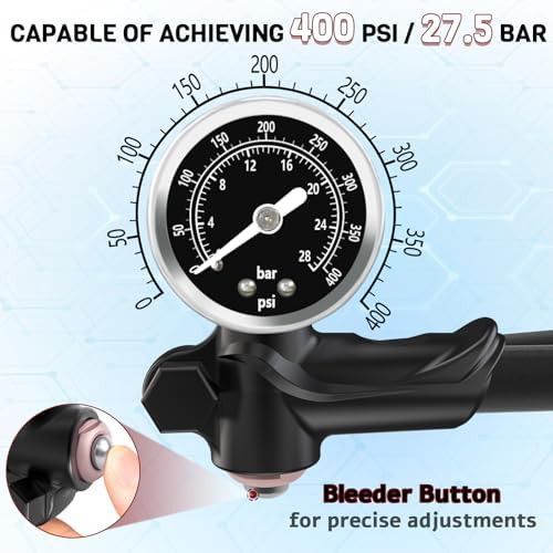Gauge equipped mountain bike shock pump — photo 4