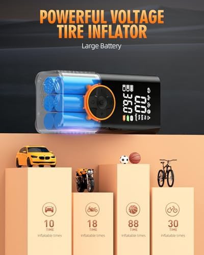 Black Digital Electric Tire Inflator 150 PSI — photo 4