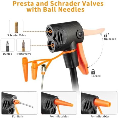 Classic Floor Pump with Dual Valves — photo 4